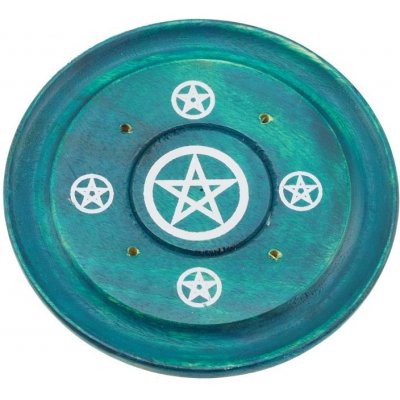 Mani Bhadra Stojánek na vonné tyčinky talířek symbol Pentagram 10 cm – Hledejceny.cz