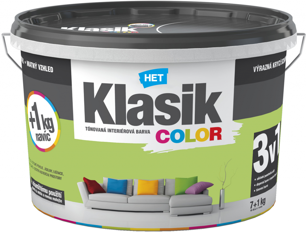Het Klasik Color - KC 147 šedý břidlicový 7+1 kg