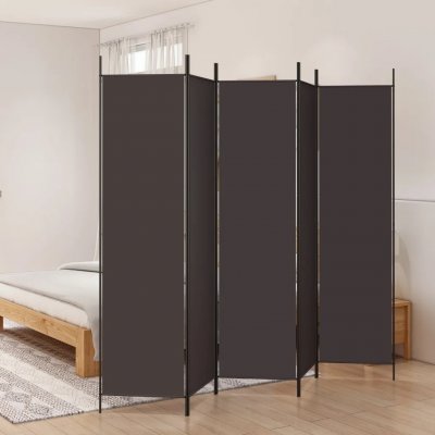 zahrada-XL 5dílný paraván hnědý 250 x 200 cm textil – Zboží Dáma