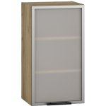 Halmar Horní skříňka skleněná Vento GV-40/72 levá, dub kraft – Zboží Dáma