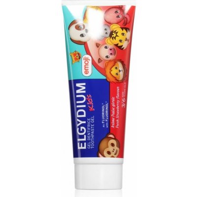 Elgydium Emoji Kids pro děti 2-6y Strawberry 50 ml – Hledejceny.cz