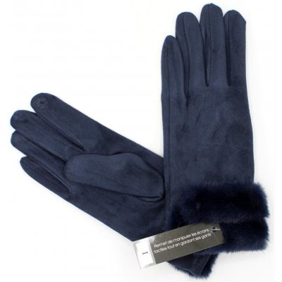 Krumlovanka Tmavě modré zimní rukavice s podšívkou mikroplyš P-17175-6 – Zboží Mobilmania