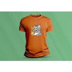 Sandratex dětské bavlněné tričko Tom a Jerry 4. oranžová – Zboží Mobilmania