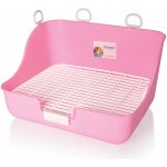 Tommi WC pro hlodavce s roštem Obdélníkové Růžové 28 x 21 x 16 cm – Zbozi.Blesk.cz