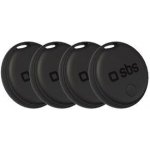 SBS Track My Dual Kit, 4 ks (TEFINDTAGAPGO4SET) černý – Zboží Živě