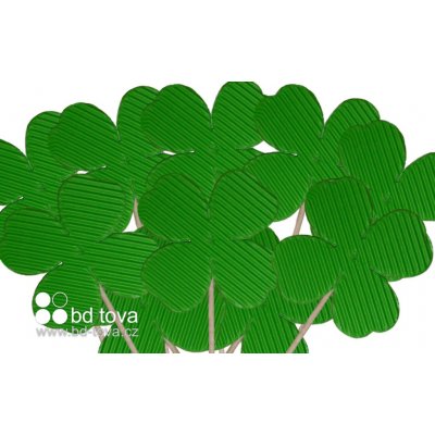 BD-TOVA Čtyřlístek z vlnité lepenky zápich 10 ks – Sleviste.cz