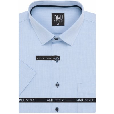 AMJ Comfort fit košile s krátkým rukávem modrá