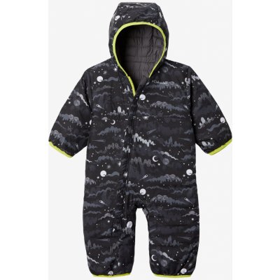 Dětská kombinéza Columbia Powder Lite Reversible Bunting shark city grey black hyper – Sleviste.cz