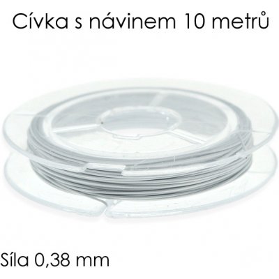 Bílé lanko, 0,38mm (10m) – Zboží Mobilmania
