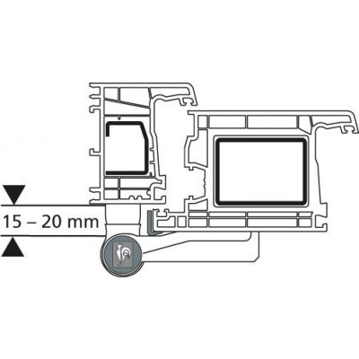 Dr. Hahn Dveřní pant KT-N 6R (15-20 mm) RAL 9016 bílý – Zboží Mobilmania