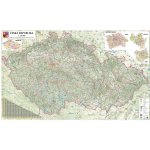 Česká republika silniční obří - magnetická nástěnná mapa 200 x 120 cm v černém hliníkovém rámu – Zboží Dáma