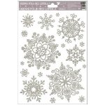 Okenní fólie vločky sněhový efekt stříbrná – Zboží Dáma