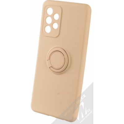 Pouzdro 1Mcz Grip Ring Skinny ochranné s držákem na prst pro Samsung Galaxy A52, Galaxy A52 5G, Galaxy A52s světle růžové