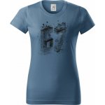 Six Seven Nature černý tisk Dámské tričko Basic – Zboží Mobilmania