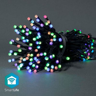 SmartLife Nedis chytrý vánoční řetěz 84 LED 10 m venkovní IP65 barevný RGB WIFILX01C84 – Zboží Mobilmania