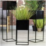 HowHomely Stojan na květiny 90x24 cm černá DD0088 – Zbozi.Blesk.cz