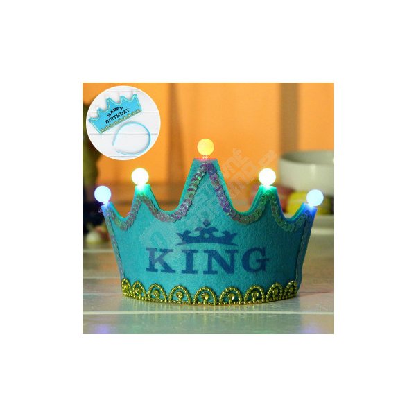 Klasické šroubováky Svítící narozeninová korunka - King