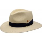 Mayser Tarbes luxusní panamský klobouk Fedora s tmavě modrou stuhou UV faktor 80 – Hledejceny.cz