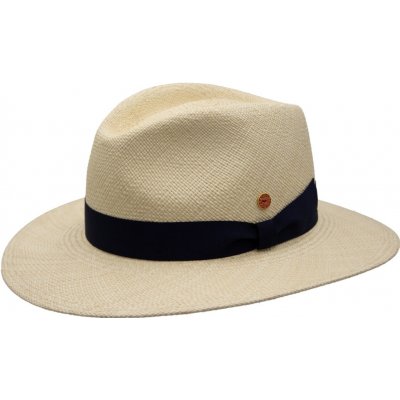 Mayser Tarbes luxusní panamský klobouk Fedora s tmavě modrou stuhou UV faktor 80 – Hledejceny.cz