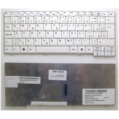 česká klávesnice Acer Aspire One A110 A150 D150 D250 531 ZG5 531H bílá CZ/SK – Zboží Mobilmania