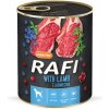Vitamíny pro zvířata Dolina Noteci Rafi paštika s jehněčím masem borůvkami a brusinkami 0,8 kg