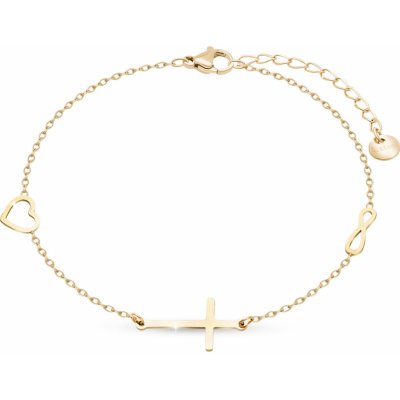 Biju Řetízek na nohu z chirurgické oceli pozlacený 3002333 – Zboží Mobilmania