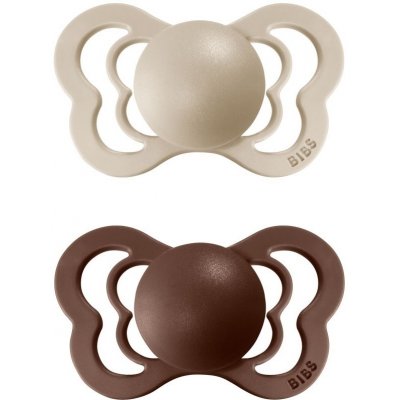 Bibs Couture ortodontické Vanilla/Mocha vanilková hnědá 2 ks