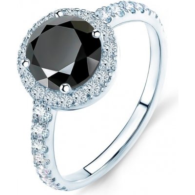 Savicki zásnubní prsten This is Love bílé zlato černý diamant diamanty TIL 1 CZD B
