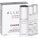 Kosmetická sada Chanel Allure Sport EDC 3 x 20 ml pro muže dárková sada