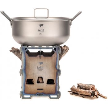 KEITH Titanium Alloy Backpacking Wood Stove