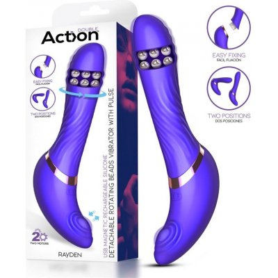 Action Rayden Detachable Rotating Beads with Pulsation Purple