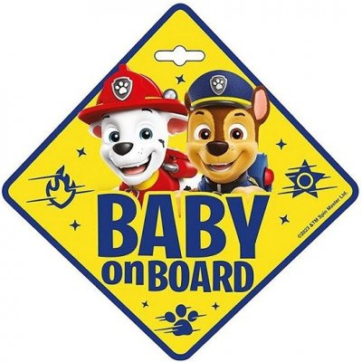 Seven Informační cedulka na přísavku dítě v autě "Baby on board" PAW PATROL, pro kluky – Zboží Dáma