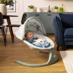 Kinderkraft dětské houpátko s melodií 2v1 LUMI tmavě šedá – Zboží Dáma