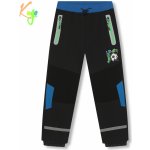Kugo HK5609 Chlapecké softshellové kalhoty zateplené tmavě šedá / zelené zipy – Zboží Mobilmania
