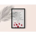 Plakát MOJÍ MILOVANÉ LÁSCE Rozměr plakátu: A3 (29,7 x 42 cm), Rámeček: Černý rámeček – Zboží Dáma