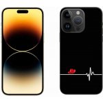 mmCase na iPhone 14 Pro Max 6.7 - srdce a tep černé pozadí – Zboží Mobilmania