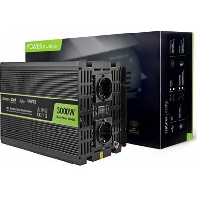 Green Cell Power Inverter 12V/230V, 3000W,6000W, modifikovaná sinusoida 4256183-52 – Zboží Mobilmania