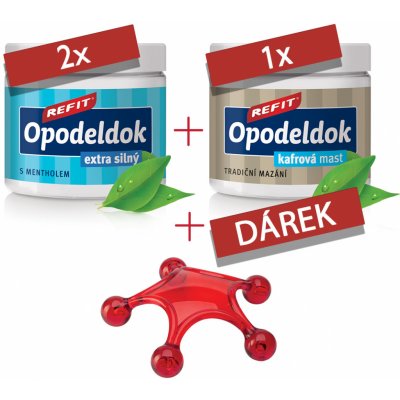 Refit Opodeldok Extra silný 2 x 200 ml + Kafrová mast 200 ml dárková sada – Zbozi.Blesk.cz