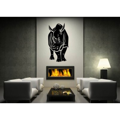 Weblux vzor n73953116 Samolepka na zeď - rhino tattoo prachy Afrika animální, rozměry 170 x 100 cm