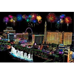 Škrabací obrázek v tubě 75x52 cm Las Vegas