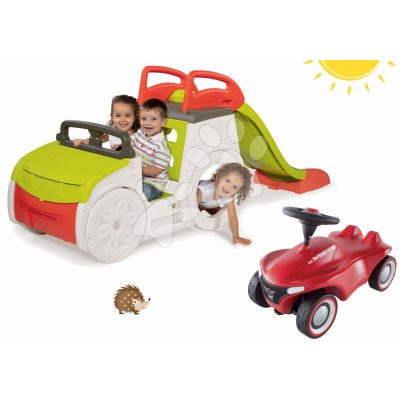 Smoby Set prolézačka Adventure Car a BIG odrážedlo New Bobby – Zboží Dáma