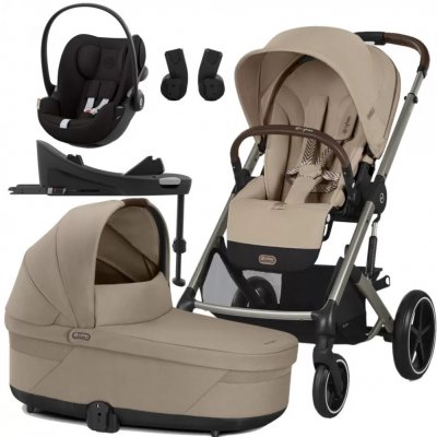 CYBEX Set Balios S Lux + korba + adaptéry + Cloud G i-Size + základna G 2025 Almond Beige Taupe Frame – Zboží Dáma