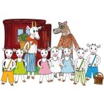 !!!Marionetino Loutky pro děti O kůzlátkách 9 loutek, kulisa – Zboží Dáma