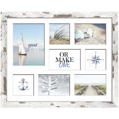 Fotorámečky na více fotografií Yellowstone, 51 × 41 cm, multi, vintage bílo–šedý RA-14504 – Hledejceny.cz