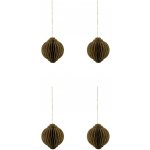 House Doctor Papírové vánoční ozdoby Alsta Brown Ø 8 cm set 4 ks, hnědá barva, papír – Hledejceny.cz