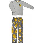 Lonka Looping pivo pánské pyžamo dlouhé šedé – Zboží Dáma