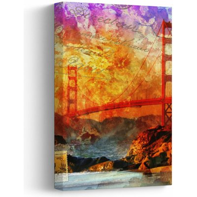 Obraz - Golden Gate, San Francisco, Kalifornie, jednodílný 20x30 cm – Hledejceny.cz