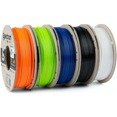 Spectrum Premium PLA, 1,75mm, 5x250g mix Polar White, Deep Black, Lion Orange