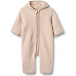 Merino overal dětský s kapucí Wheat pale lilac – Zboží Dáma