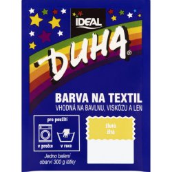 Ideal Duha žlutá barva na textil na bavlnu viskozu a len na 300 g látky 15 g